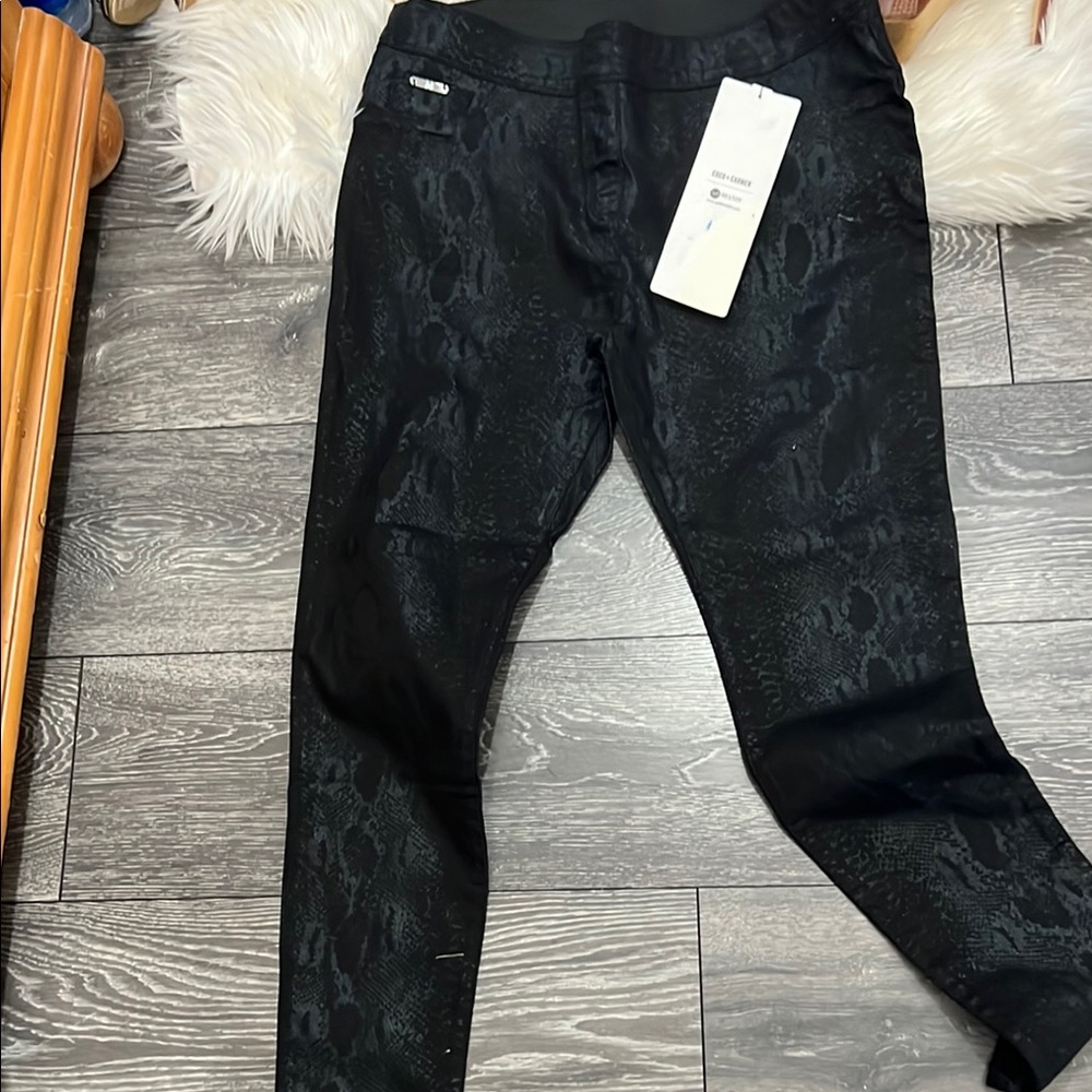 Coco + Carmen Black Snake Pattern Trousers